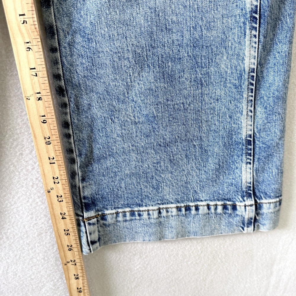 Pilcro Anthropolgie Jeans Womens‎ 28 Wide Leg Ankle Crop Denim Back Zip Fade - Picture 12 of 13
